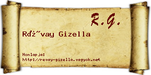 Révay Gizella névjegykártya